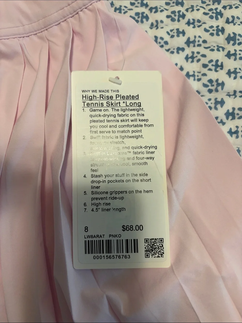 NWT Lululemon tennis skirt size 8 - Picture 4 of 5